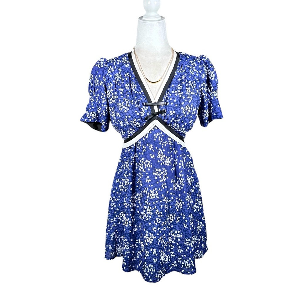 MIU MIU Silk Floral A-Line Dress